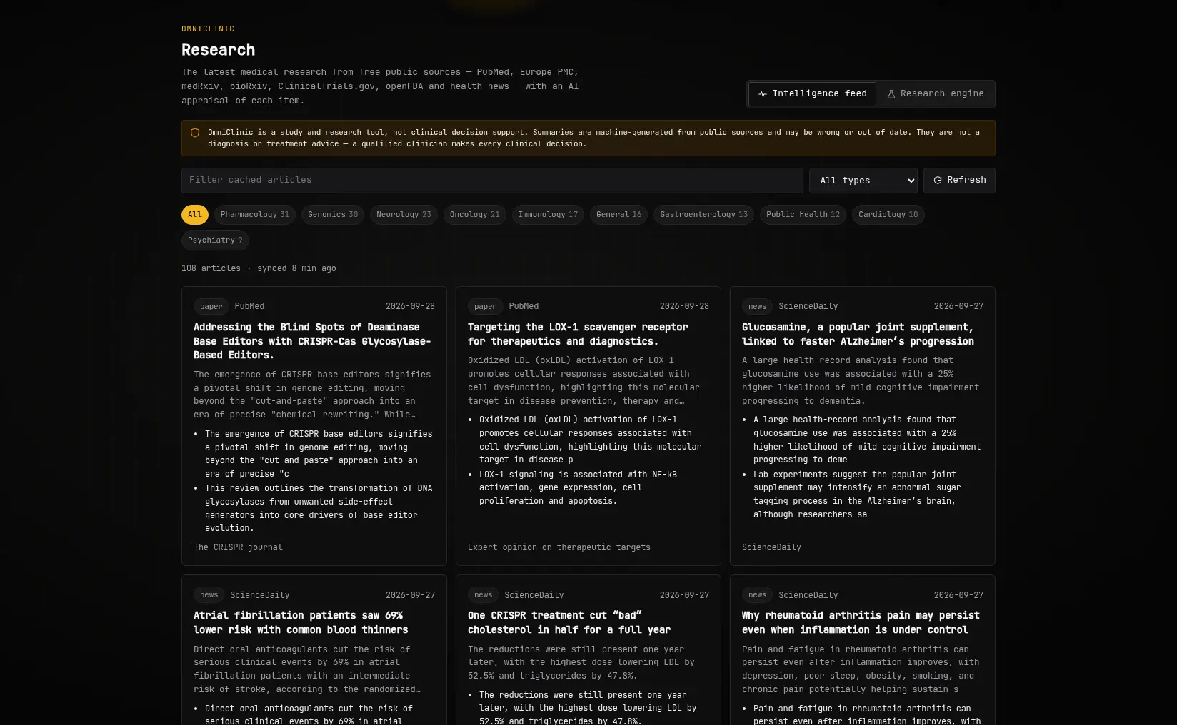 Intelligence feed — live articles from public sources